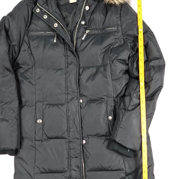 MICHAEL Michael Kors Women's Faux-Fur Trim Hooded Maxi Puffer Coat Small - Picture 6 of 9